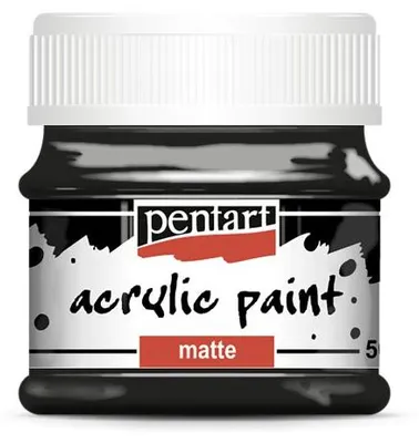 Obrázek produktu pro Akrylová barva matná PENTART 50 ml ČERNÁ