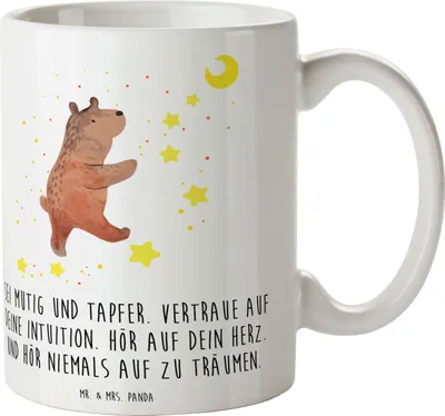 Produktbild von Mr. & Mrs. Panda Kaffeetasse Mutig zu sich selbst stehen - Weiß - Geschenk, Teetasse, Zuversicht, Inspiration, Glauben, Selbstvertrauen, Becher, Tasse, Trost, Vertrauem