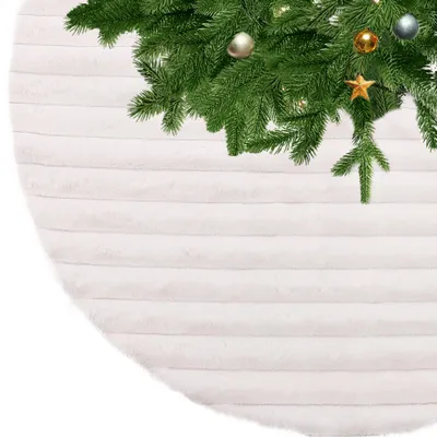 Weihnachtsbaumrock aus Kunstfell, weiß, 78 cm Durchmesser