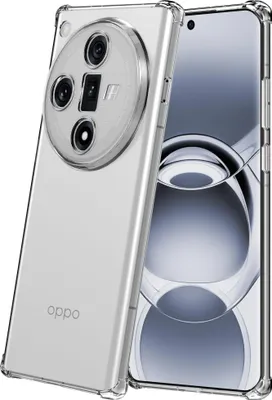 Zdjęcie produktu dla Etui na telefon Oppo Find X7 przezroczyste ze zderzakiem - przezroczyste, odporne na wstrząsy etui z silikonu TPU - Smartphonics