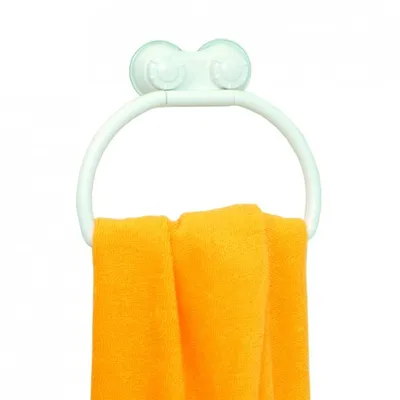Produktbild von Handtuchhalter Kunststoff weiß 2 Drehsaugnäpfe