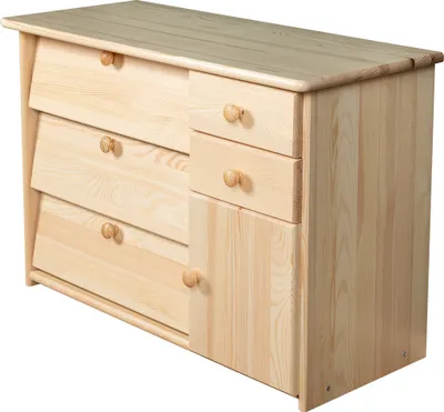 Produktbild von Schuhschrank aus massiver Kiefer, natur, modernes Design, 62x90x40 cm (HxBxT)