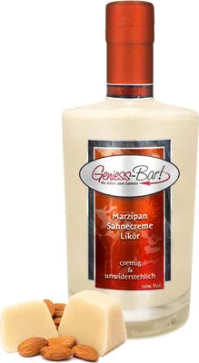 Produktbild von Marzipan Sahne Creme Likör 0,35L Ein Traum von Mandeln und Sahnecreme 16%Vol