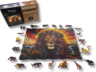Zdjęcie produktu dla Puzzle Drewniane dla dzieci i dorosłych DarkLion Lew2 200 elementów
