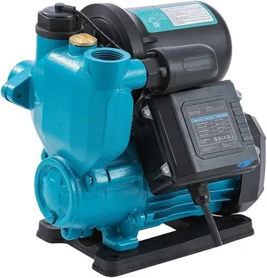 Productafbeelding van KATSU waterpomp, huiswaterinstallatie, tuinpomp, 370W, automatische drukregeling, zelfaanzuigend, geschikt voor waterkranen in huis en tuin. Artikelnummer: 151436