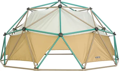 Obrázek produktu pro Doživotní geometrická prolézačka, míč na lezení "Geodome" s krytem, hrací stan zelený / bronzový Ø 305 x 152 cm