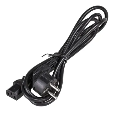 Produktbild von Akyga AK-PC-01C Hohe qualität stromkabel, 1,8m für PC, Drucker, Bildschirme schwarz, 1,5 m, CEE7/7, IEC C13