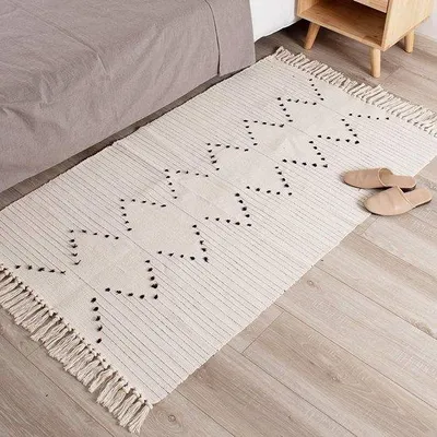 Produktbild von Boho-Kleed, katoen, wasbaar, beige, 60 x 90 cm