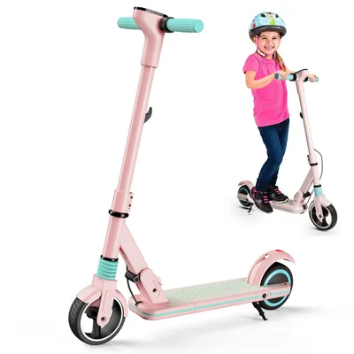 Produktbild von Elektroscooter 6,5 Zoll 14 km/h Rosa Elektroroller LED-ANZEIGE Kinderroller 130 Watt Motor Elektro Roller Bis 70KG Kinder E Scooter Ab 8 Jahren
