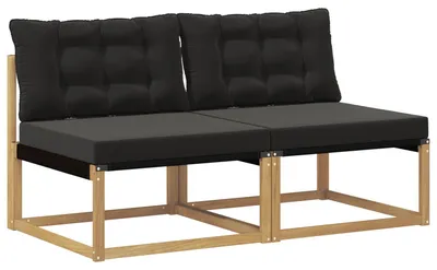 Imagen del producto de vidaXL Sofá de exterior de madera de acacia maciza, color blanco