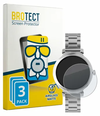 Produktbild von 3x BROTECT Entspiegelungs Schutzglas für ZenWatch Lily 1.1" Schutzfolie Panzer Folie Glas Display Schutz matt