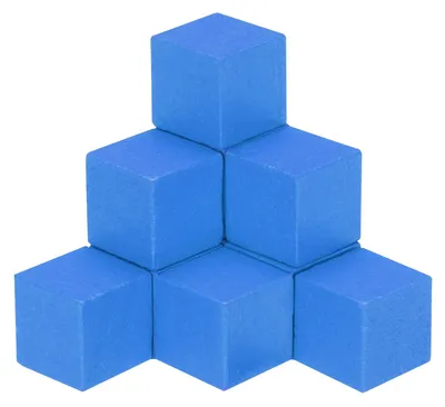 Image de Cubes en bois, 100 pièces, 1x1x1 cm, couleur bleue