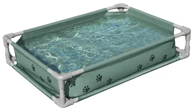 Image de Piscine Bestway® My First Frame pour animaux de compagnie, modèle 2-en-1, 102 x 74 x 20 cm, de forme carrée