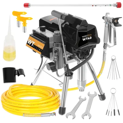 Produktbild von Hydrodynamische Farbsprühsystem Wandfarbe 3000 W WABROTECH WT40 Airless Farbsprühgerät 227 Bar Spritzgerät 4 L/min Airless Farbsprühsystem