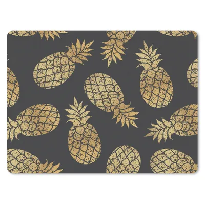 Produktbild von MuchoWow® Mauspad Mousepad Ananas - Gold - Muster 40x30 cm - Mousepads - Maus Mat - Pad - Mausunterlage - Anti Rutsch