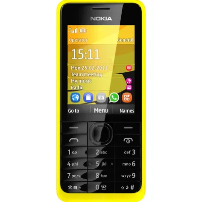 Produktbild von Nokia 301, 6,1 cm (2.4"), 240 x 320 Pixel, LCD, microSD (TransFlash), 64 MB, 32 GB