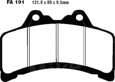 Obrázok produktu pre Brzdové doštičky na predné koleso pre Yamaha GTS 1000, rok výroby 1993–1995, brzdové doštičky od EBC –
