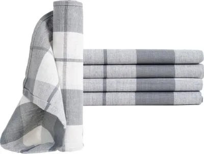 Produktbild von Geschirrtücher 50x70 cm im 8er Set aus 100% Baumwolle, Küchentücher Grau