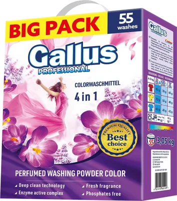 Obrázok produktu pre GALLUS Professional 4v1 Prášok na pranie. 3,05kg Color