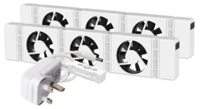 Produktbild von SpeedComfort Duo Set, Weiß, Ventilator, Ventilator, 75 - 120 cm, 1,8 m, 30 m³/h