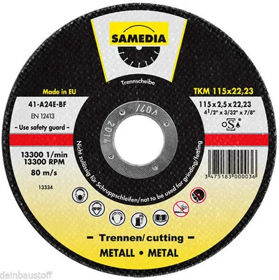 Immagine prodotto di Samedia Korund-Trennscheibe TKM Profi 115 x 2,5 x 22,23 mm