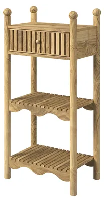 Produktbild von home24 Massives Regal mit 1 Schublade - Akazie massiv