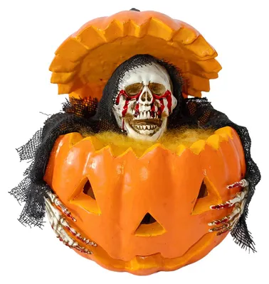 Productafbeelding van Clayre & Eef Halloween-decoratie, pompoen, wit, kunststof