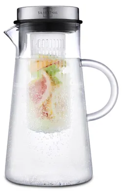 Produktbild von Glas-Karaffe mit Deckel – 2 Liter – Transparent – Spülmaschinenfest