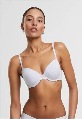 Obrázek produktu pro Dámská sportovní podprsenka Urban Classics Ladies Basic Bavlna Bra 2-Pack white+heathergrey - 85D