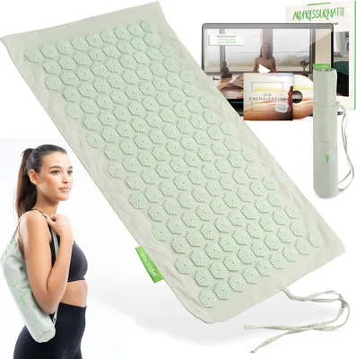 Produktbild von BACKLAxx ® Akupressurmatten Set To-Go "Original", Akupunktur Matte mit Stacheln zur Massage und Entspannung von Nacken und Schulter, Massagematte Rück