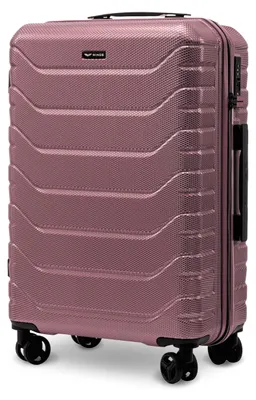 Immagine prodotto di Valigia rigida in policarbonato WINGS 63 L, media, con lucchetto TSA e 4 ruote, rosa