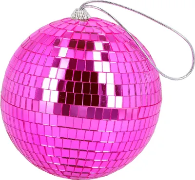 Image de Boule à facettes rose fuchsia 15 cm -