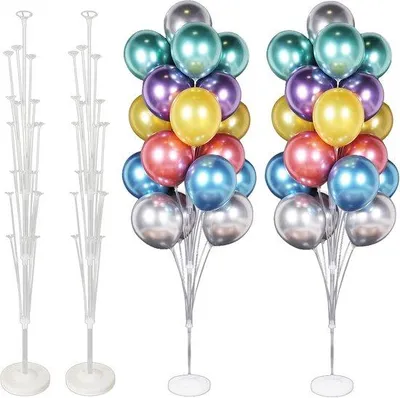 Immagine prodotto di Set di 2 supporti per palloncini da tavolo, 160 cm, decorazioni per feste
