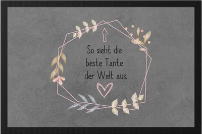 Produktbild von Beste Tante Sieht so aus Fußmatte Lieblingstante Geschenkidee Geburtstag Neffe Nichte