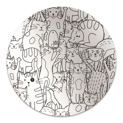Obrázok produktu pre Okrúhla Podlahová ochranná podložka - Ochranná podložka pod stoličku - Podlahová podložka - 140x100 cm - Doodle