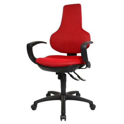 Produktbild von Topstar Bürostuhl Ergo Point® SY, EP02BB2 Stoff rot, Gestell schwarz