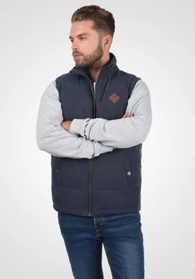 Produktbild von SOLID SDDry Weste Herren Weste Steppweste Outdoor Weste mit Kapuze Stehkragen Eingrifftaschen Baumwollmischung Regular fit