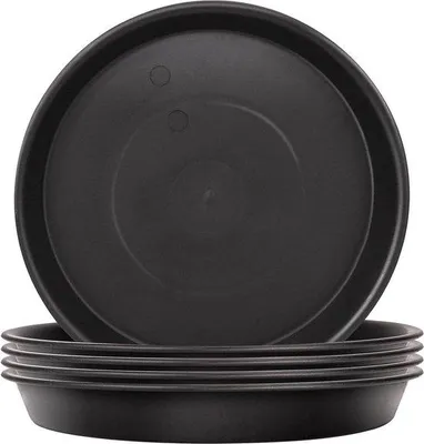 Image de Bacs à plantes - Soucoupes pour pots de fleurs - pack de 5, plantes d'intérieur et d'extérieur - bacs de jardin - cache-pots pour plantes - bacs - protection de surface - plantes d'intérieur - 36 cm