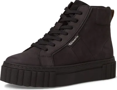 Produktbild von Tamaris Damen Stiefelette Hightop Sneaker Leder Reißverschluss modern 1-25227-41, Größe:40 EU, Farbe:Schwarz