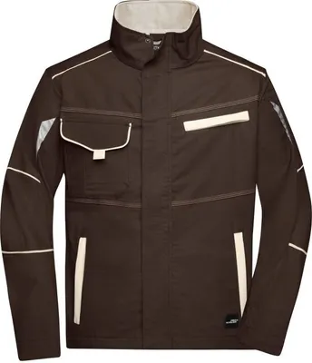 Produktbild von Workwear Jacket - COLOR - brown/stone, Gr. 6XL