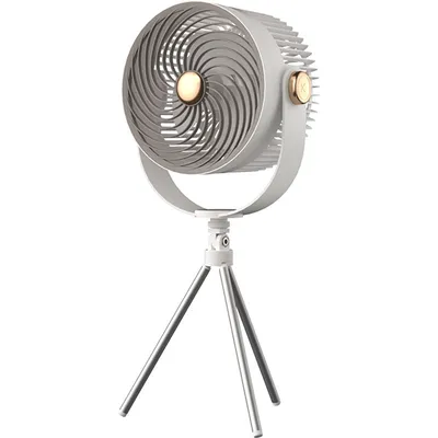 Imagen del producto de Ventilador de escritorio plegable, ventilador silencioso con alta velocidad de viento, ventilador USB, color gris