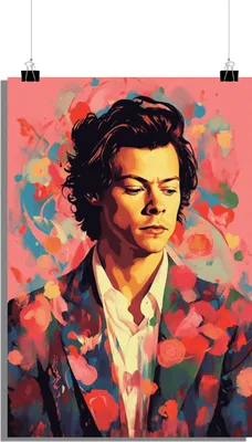 Produktbild von Musik Poster - Harry Styles Poster - Stilvolles Poster - Rose Poster - 51x71cm - Perfekt zum Einrahmen