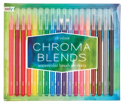Produktbild von Ooly Aquarellmarker Chroma Blends Brush Pens Set 18 Farben