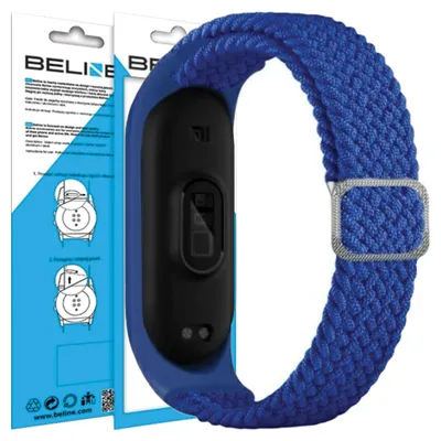 Produktbild von Beline Pasek Mi Band 7/6/5 Textileniebieski/Blue