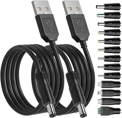 Zdjęcie produktu dla Uniwersalny kabel z wtykiem USB do DC – 13-pinowy (65 x 44 mm; 63 x 30 mm; 55 x 30 mm; 55 x 25 mm; 48 x 17 mm; 40 x 17 mm; 35 x 13,5 mm; 30 x 11 mm; 25 x