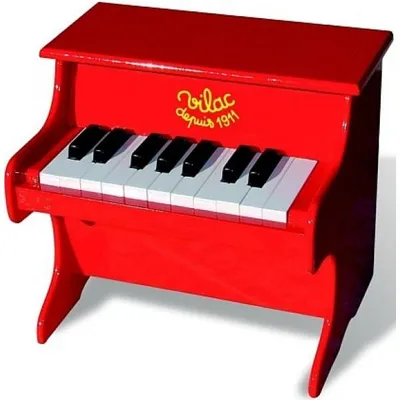Image de Vilac Piano rouge avec notes - Jouets éducatifs pour enfants