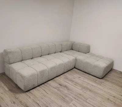 Zdjęcie produktu dla Narożnik Modułowy Do Salonu Pikowana Rogówka Clixi 277 Cm Sprężyny Prawy