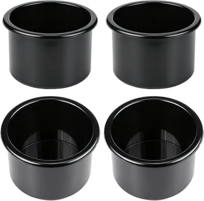 Productafbeelding van Kunststof bekerhouders, 4 stuks, met een diameter van 90mm, zwarte drankhouders voor banken, tafels, auto's, campers en caravans