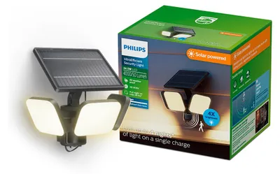 Image de Lampe Sécurité Solaire Zyren Philips éclairage Extérieur Puissant Et Autonome - Philips