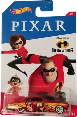Obrázok produktu pre Hot Wheels GJV21 - autíčko Fish`d & Chip`d z filmu "Disney - Úžasňákovia" červené
